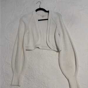 Banana Republic Cream Cropped Knit Bolero Shrug